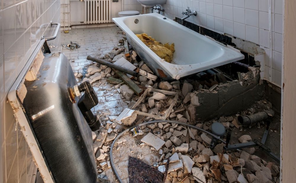 Bathtub removal bathroom demolition